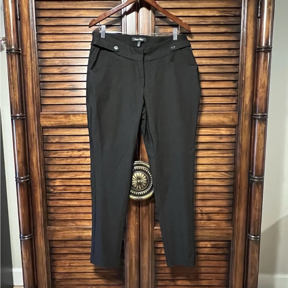NWT Jessica Riley Black Stretch Dress Pants 14W Career Work Trousers Women